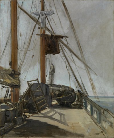 Fartygsdäcket av Édouard Manet