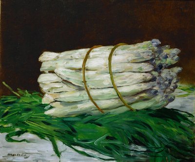 Ett knippe sparris (olja på duk) av Edouard Manet