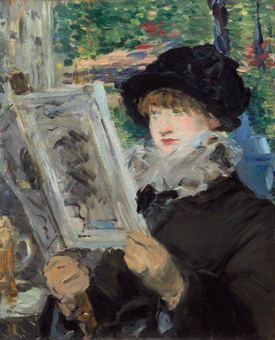 Kvinna som läser av Édouard Manet