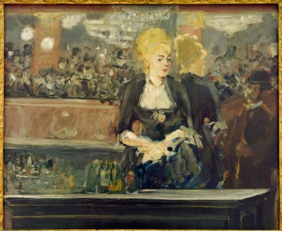 Studera för baren på Folies-Bergère av Édouard Manet
