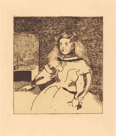 Infanta Marguerite (Infante Marguerite) av Edouard Manet after Diego Velázquez