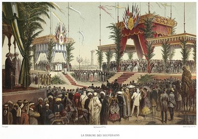 Suezkanalen. Suveränernas Tribune, 1869. av Edouard Riou