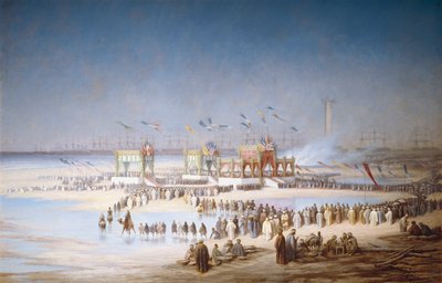 Invigningsceremoni av Suezkanalen i Port-Said, 17 november, 1869, 1869. av Edouard Riou
