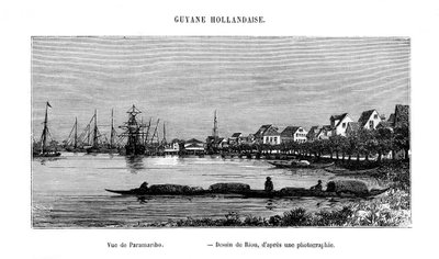 Paramaribo, Republiken Surinam, 1800-talet av Edouard Riou