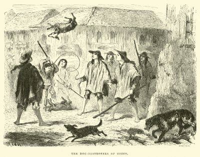 Hundförstörarna i Cuzco av Edouard Riou