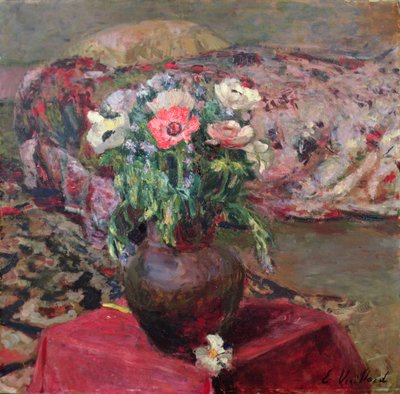 Anemoner (olja på duk) av Edouard Vuillard