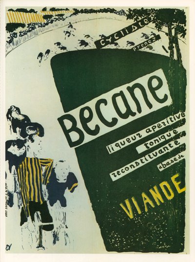 Edouard Vuillard: Becane - aperitiv tonic likör ... (litografi) av Edouard Vuillard