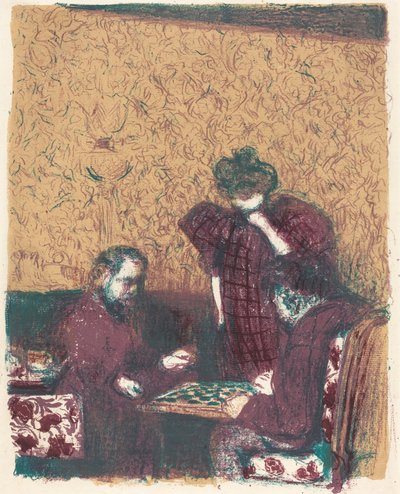 Game of Checkers La partie de dames, 18971898 publicerad 1899. av Edouard Vuillard