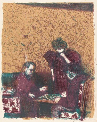 Game of Checkers La partie de dames, 18971898 publicerad 1899. av Edouard Vuillard