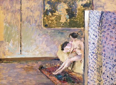 I Bonnards studio på 60 Rue de Douai: Nude by a Screen; I Bonnards studio, 60 Rue de Douai: Nu au Paravent, av Edouard Vuillard