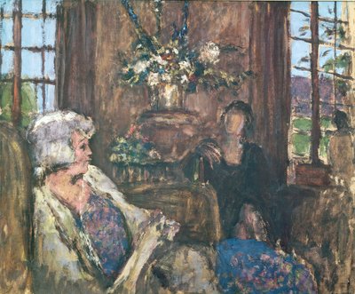 Interiör (gouache) av Edouard Vuillard