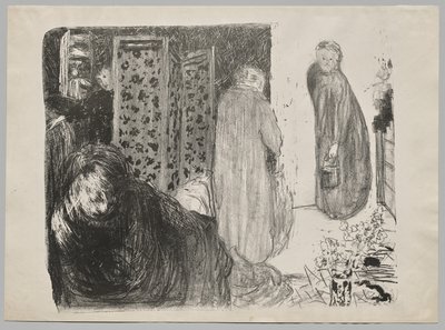Interiör med skärm av Edouard Vuillard