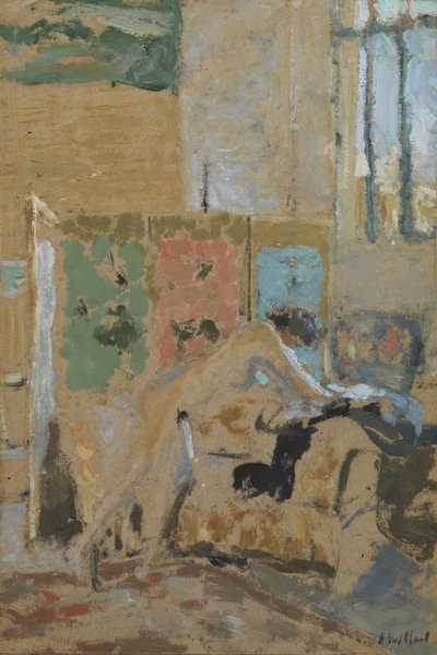 Interiör med skärm, 1909-10 av Edouard Vuillard