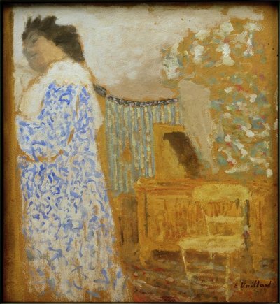 Interiör med kvinna av Edouard Vuillard