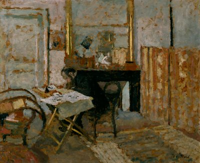 K.X. Roussel Reading, ca 1904 (olja på kartong) av Edouard Vuillard