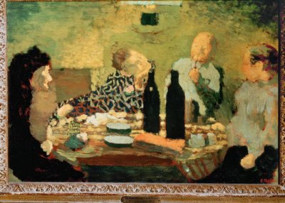 Familjen efter maten av Edouard Vuillard