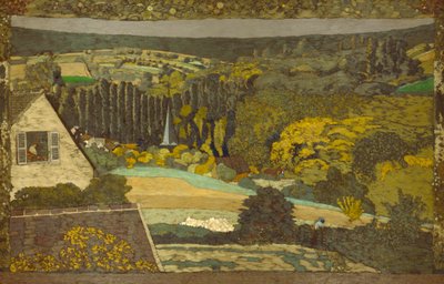 Landskap: Fönster med utsikt över skogen av Edouard Vuillard