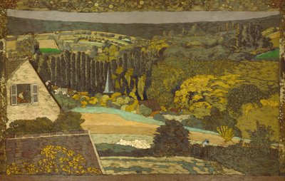 Landskap: Fönster med utsikt över skogen, 1899. av Edouard Vuillard