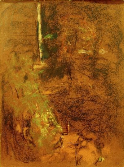 Ventimiglia-torget i morgondimman av Edouard Vuillard