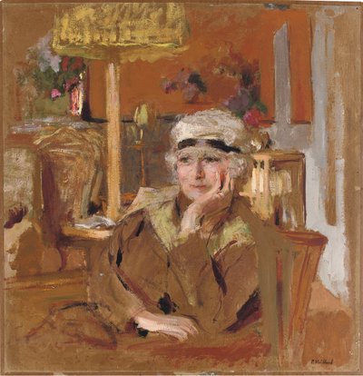 Lucy Hessel i ett svart sammetsband, ca 1921-25 av Edouard Vuillard