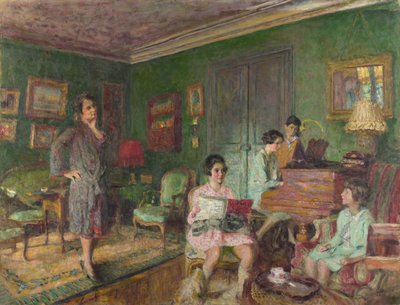 Madame André Wormser och hennes barn, 1927 av Edouard Vuillard