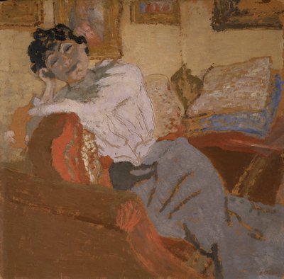 Madame Hessel au Sofa (Madame Hessel on the Sofa) av Edouard Vuillard