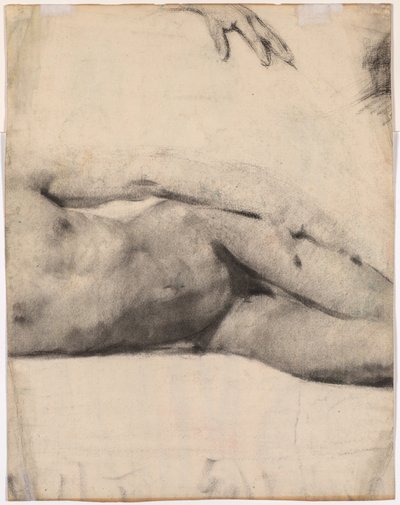 Liggande manlig naken (verso) av Edouard Vuillard