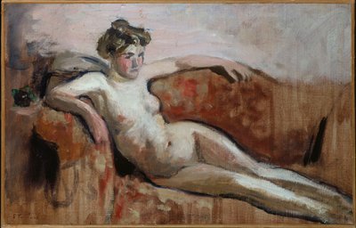 Liggande naken, ca 1919-20 av Edouard Vuillard