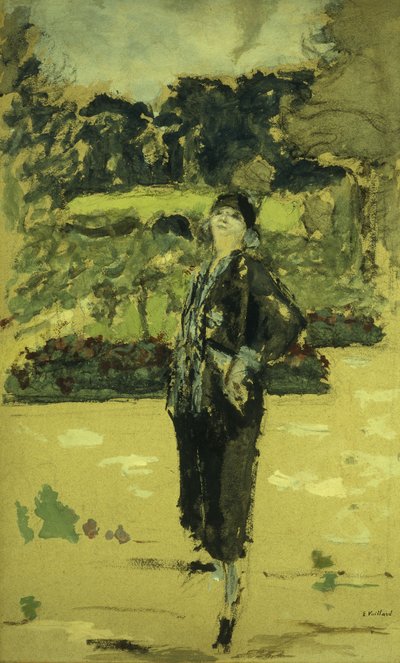 Den svarta klänningen; La Robe Noire, 1920 av Edouard Vuillard