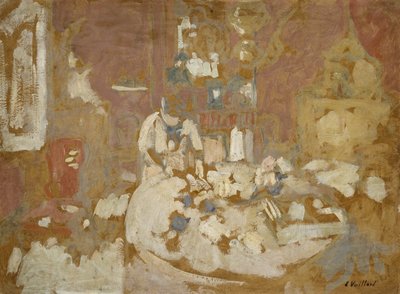 The Table (olja på kartong) av Edouard Vuillard