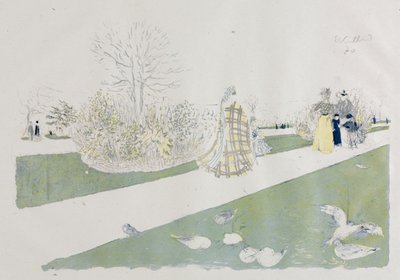 Tuileriernas trädgård av Edouard Vuillard