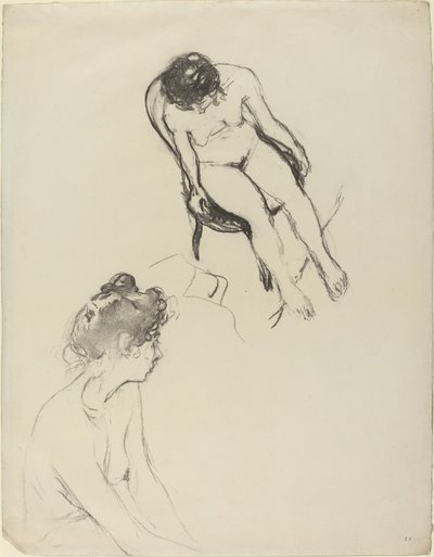 Två studier av nakenfigurer av Edouard Vuillard