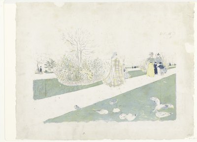 Vandrare i Tuilerieparken i Paris Le Jardin des Tuileries av Edouard Vuillard