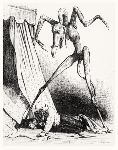 Illustration för The Devil in Love, 1845 av Edouard de Beaumont