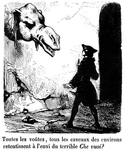 Illustration till romanen "The Devil in Love" av Jacques Cazotte av Edouard de Beaumont