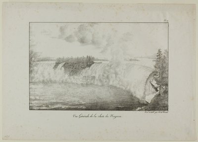 Utsikt över Niagarafallen av Edouard de Montule