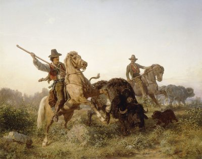 Valda vattenbufflar, 1862 av Edouard van den Bosch