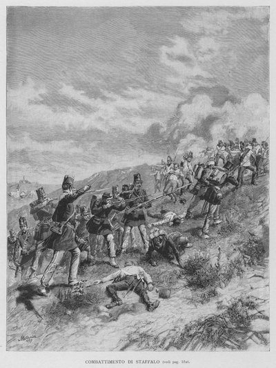 Combattimento Di Staffalo (gravyr) av Edouardo Matania