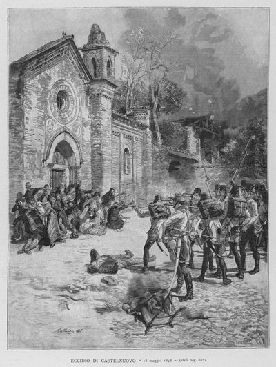 Massaker av Castelnuovo av Edouardo Matania