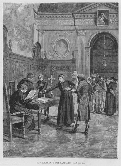 Sanfedistis ed (gravyr) av Edouardo Matania