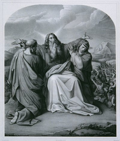 Moses ber om seger av Eduard Friedrich Leybold