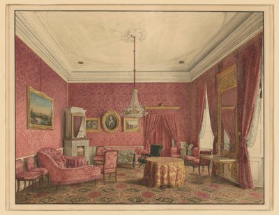 Greve Moritz von Putbus salong av Eduard Gaertner
