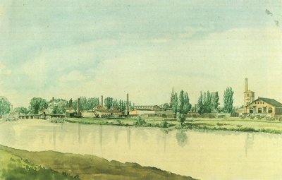Tyska: Borsig-fabrikerna i Moabit av Eduard Gaertner