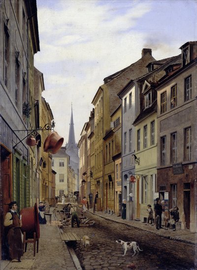 Parochialstraße i Berlin av Eduard Gaertner