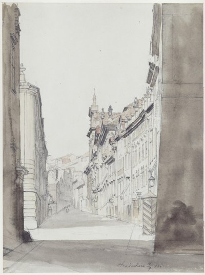Gata i Hradčany i Prag av Eduard Gaertner