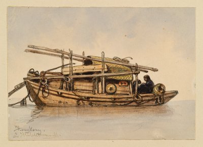 Båt från Hongkong av Eduard Hildebrandt