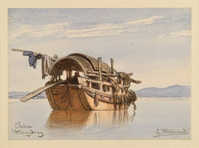 Båt från Hongkong av Eduard Hildebrandt