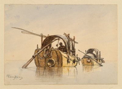 Båt från Hongkong av Eduard Hildebrandt