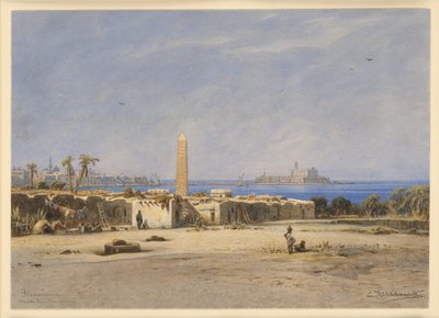 Kleopatras nål i Alexandrias hamn av Eduard Hildebrandt
