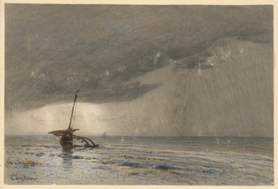 Oväder vid Ceylons kust av Eduard Hildebrandt